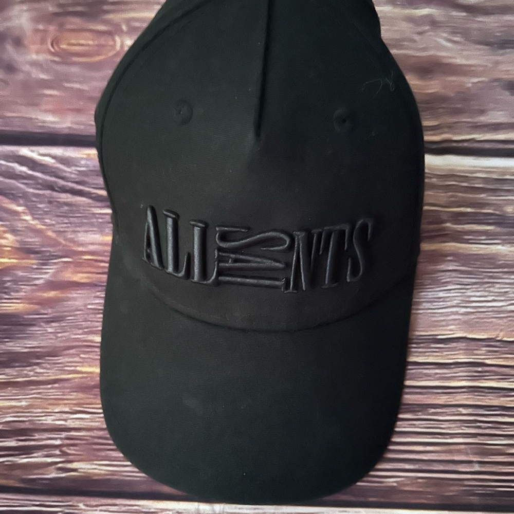 AllSaints Black Logo Baseball Cap